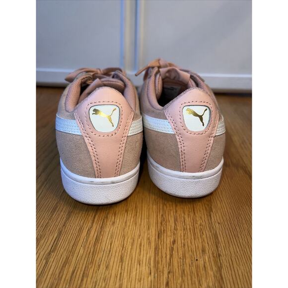 PUMA Suede Classic Trainers‎ Sneakers in Pink & White Low Top Size 7 - Picture 4 of 7